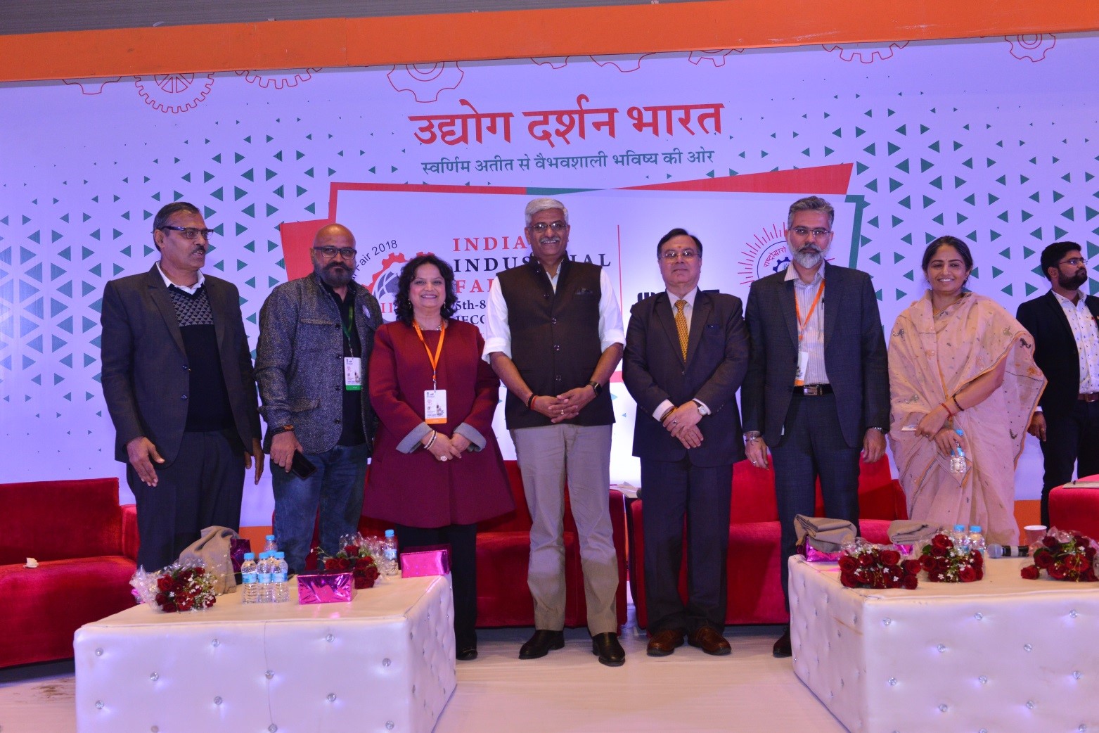 Hon’ble CMD, NSIC visited Jaipur on 07.01.2018 to Grace the Panel Discussion as Guest of Honor for the Conference on the topic of “Nurturing and Promoting Young Entrepreneurs” Organized by Laghu udhyog Bharti during its India Industrial trade Fair 2018 at JECC, Sitapura, Jaipur. Dignitaries  who attended the Conference were  Mr. O. P. Mittal, Former National President (Laghu Udyog Bharti),Mr. Anil Chikara, Founder & CEO (BLuebolt Accelerator),Ms. Purnima Voria, Founder & President (NUICC),Mr. Gajendra Singh Shekhawat, Minister of State Agriculture & Farmers Welfare,Mr. Gaurav Kapoor, Senior Head - Industry Partnership, CSR, Media & Advocacy  (NSDC),Mrs. Shilesh Shekhawat, MD (JP Morgan Securities).