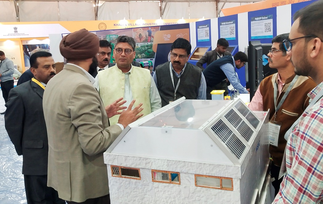 NSIC has set up a pavilion at the Vibrant Gujarat Global Summit 2019 with a display of 73 units( including initiatives of National SC ST Hub  )and live display of innovative technologies which can be commercialized in the development of smart cities and create opportunities for youth. The NSIC Technical Centres will live display with their latest technology and innovations which are as under:

1. Low cost Smart Home & Water Distribution system for Smart Cities. 
Low cost Smart Home systems
• Solar Energy Based  Power
• Security Systems
• Day/Night and Human Detection Sensor
• Earthquake Alarm
• Fire/ Smoke Alarm
• LPG Leak Alarm
• Water storage Management Water Distribution system
• Monitoring of water supply
• Efficient Distribution 
• Detection of Water Leakage
• Water treatment control

2. 3D printing for design, Prototype & Products Development 
• Die and Module design
• Rapid Prototype of creative products
• Visualization of Actual products
• Body parts for medical applications
• Product testing before Mass Production etc.
3. Training of design and development of CNC through simulation of different operations actual machines. Training will be provide through AR/VR and CNC simulations.
The MSMEs in the NSIC pavilion are displaying variety of products such as:
1. Article made by bamboo, cane and grass
2. leather footwear such as shoes , sandals, chappals, leathercum-rubber/plastic cloth sandles and chappals.
3. Travel agency activities
4. Other semi- processed, processed or instant foods n.e.c. except farinaceous products and malted foods and manufacturing activities like manufacture of egg powder, sambar powder etc. 
5. Installation of heating System (electric gas and oil furnaces cooling tower non electric solar energy collector etc.
6. Computer Programming activities
7. Soap and detergents, cleaning and polishing preparations, cosmetics, perfumes and toiletries etc.

NSIC will also spread awareness about all schemes of Ministry of MSME/ NSIC to existing/ aspiring entrepreneurs. We will focus to provide increasing employment opportunity for the youth.

