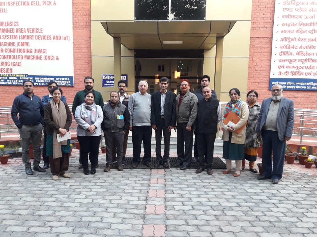 Okhla Garment Technology Cluster (OGTC) members from Garment & Textile industry visited NSIC Technical Services Centre, Okhla on 23rd January 2019 with an objective to explore the possibilities of association with NSIC.Mr. O.P. Singh, Centre Head & team NTSC greeted following industry members of OGTC. During the visit, they were explained about the activities and facilities available in Advance Training Centre as well as in Incubator as per their interest. They watched NSIC film & NTSC film with keen interest. Later in a meeting over tea, a discussion was held with all the industry members, during which they expressed their continuous need for skilled manpower for the job roles of tailor, cutter, pattern maker, checker, merchandiser, pressman etc.NSIC may help industry by training candidates through various short term programmes in the relevant field who can be absorbed by these industries. OGTC industries will provide their inputs on curriculum designed by NTSC so as to improve employability of trainees.NTSC & OGTC member industries both sides agreed on the arrangement to provide internship for trainees of ongoing fashion designing course.