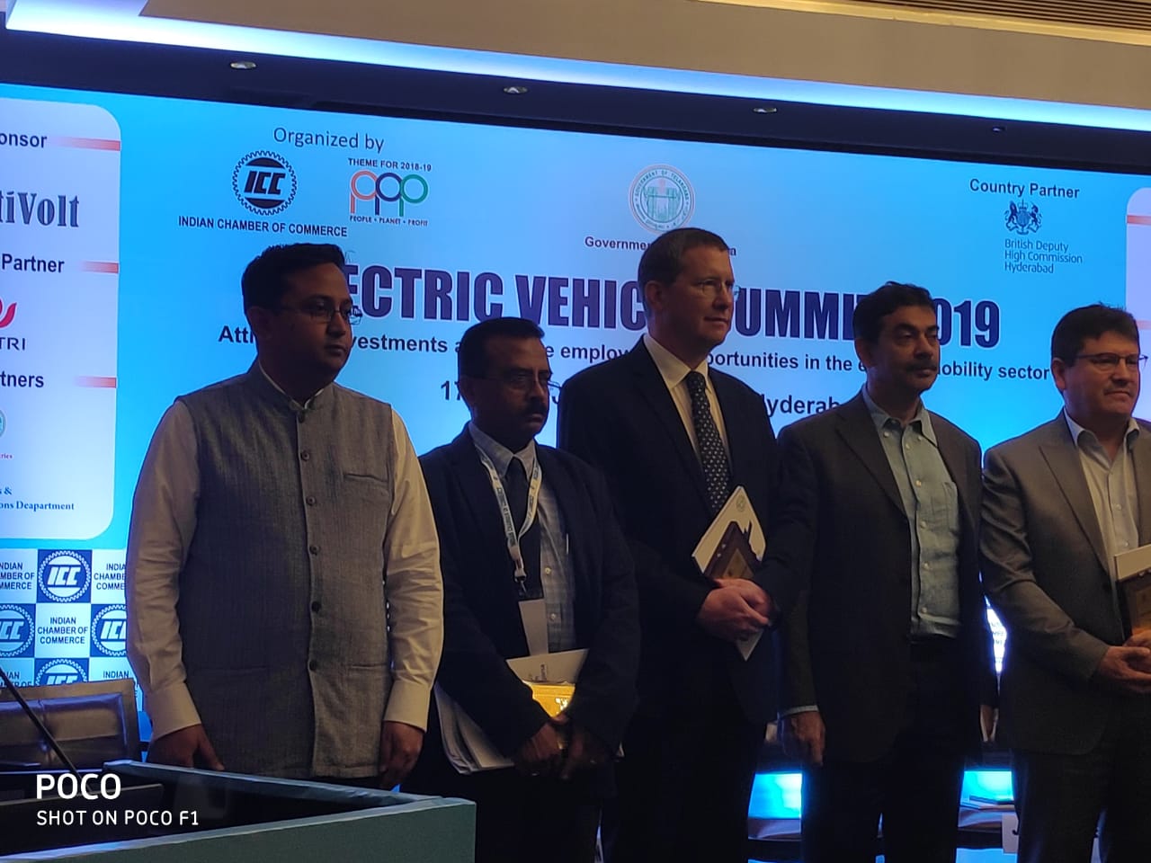 National and International Participants from UK and Bolivia along with Indian Govt. Officials & Entrepreneurs were invited by the organizers for the Summit. Sh. P. Udayakumar - NSIC -Director (P&M), delivered Special Inaugural address in the EV summit-2019 on the National and State policies, EV Charging Infrastructure scope, EV Market Growth, Evolving Technology, Planning for the Future, Manufacturing of private/public EV vehicles ,sub systems and scope of MSMEs.
Director (P&M) had a discussions / deliberations with Mr. J. J. Cortez - Ambassador, Plurinational State of Bolivia Country on the Battery Manufacturing and Assembly and scope of MSME’s & Role of NSIC. They have shown very keen interest to have an association/collaboration with NSIC in the areas beneficial of Indian MSMEs. Director (P&M) also had discussions / deliberations with Mr.William Hopkinson - British Deputy High Commissioner Hyderabad |First Secretary British Deputy High Commission Mumbai.

Sh. Prabhu Raj, General Manager-NTSC, Hyderabad & Sh. Srinivas Rao– Zonal General Manager- NSIC, South zone-II also participated in the summit. 
