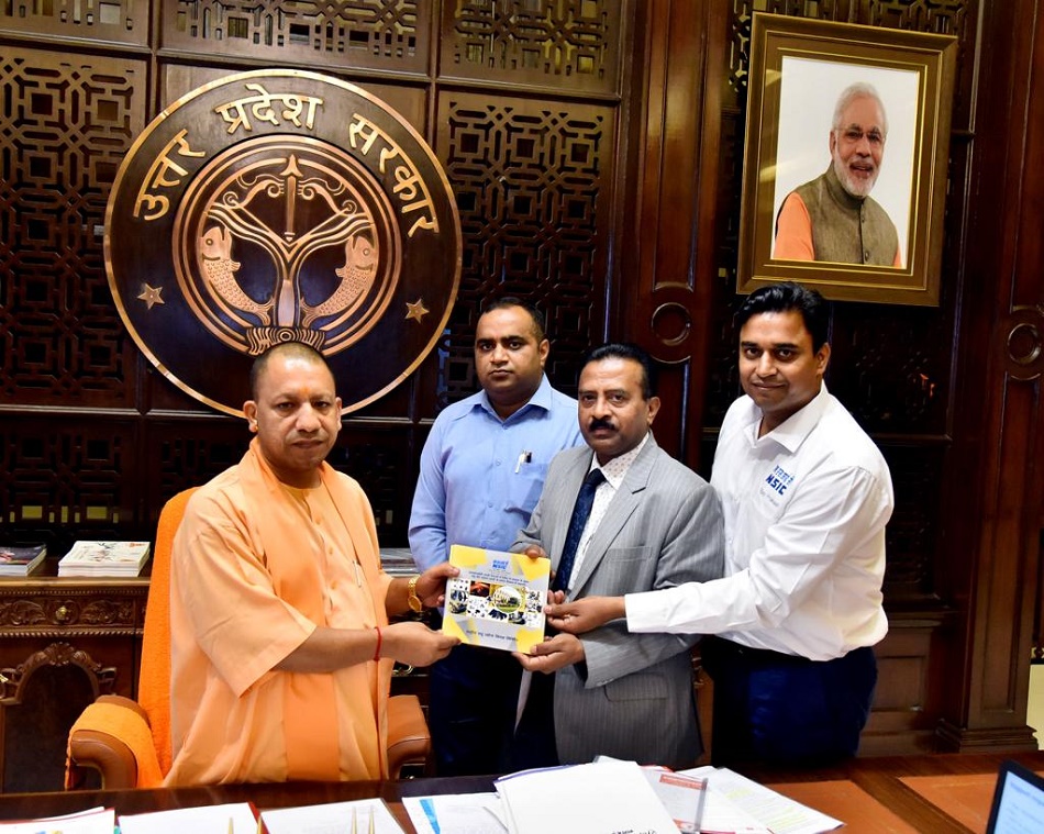 Shri P. Udayakumar, Director (P&M),NSIC called on Shri Adityanath Yogi Honble Chief Minister of UP during his visit to Lucknow on 05/07/19 and briefed him about the activities of NSIC and  keenness of NSIC to work with Government of UP on Waste to energy and Defence Corridor models for benefiting MSMEs in the country .