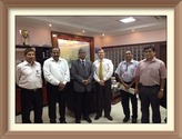 CMD, NSIC met CMD Garden Reach Shipbuilders & Engineers Ltd. (GRSE) at Kolkata

Shri Ravindra Nath, CMD, NSIC met Rear Admiral (Retd.), Shri A. K. Verma, Chaiman & Managing Director Garden Reach Shipbuilders & Engineers Ltd. (GRSE) at Kolkata. During the meeting, possible areas of cooperation between NSIC and GRSE were discussed. Shri R. C. Nautiyal, Director (Personnel) & Shri Sujoy Chakravorty, Addl. General Manager of GRSE and Shri J.K. Mahanta, Zonal General Manager (East & North- East), NSIC, were also present