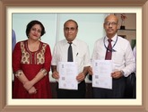 NSIC has renewed its MOU agreement with Corporation Bank under Bank Tie up Scheme marking it as a beginning of its second innings under tie up arrangement to help MSMEs with credit facility  . The renewal of MOU has been complemented by NSIC’s sustained endeavours to help MSMEs in getting credit from banks under its Bank tie up Scheme. The MOU envisages growth and promotion of MSME Sector in the country empowering them to withstand the global competition. The agreement was signed by Sh. RajanTrehan, General Manager, NSIC and Sh. M.A Rasheed General Manager, Corporation Bank. Also present on this occasion was Ms. Himani Shali, Product Manager (Bank Credit facilitation Scheme) from NSIC.
