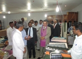 NSIC participated in “IKAT ART MELA” (Hyderabad) organised by M/s.
Pochampally Handloom Park  Ltd. Shri Ravindra Nath,
CMD, NSIC  along with  Shri P. Udaykumar, Director (P&M) visited the “IKAT ART MELA”.   CMD NSIC encouraged  all participating weavers units  to avail
the benefits of NSIC  B 2 C Portal for global marketing  of their product.