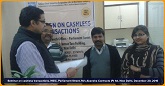 NSIC Branch Office Parliament Street organized a Campaign on cashless transactions at the premises of M/s Akansha Contracts (P) ltd, SDA, New Delhi. Around 8 employees of the unit and its directors were imparted information on cashless transactions in two batches through video demonstration and distribution of pamphlets