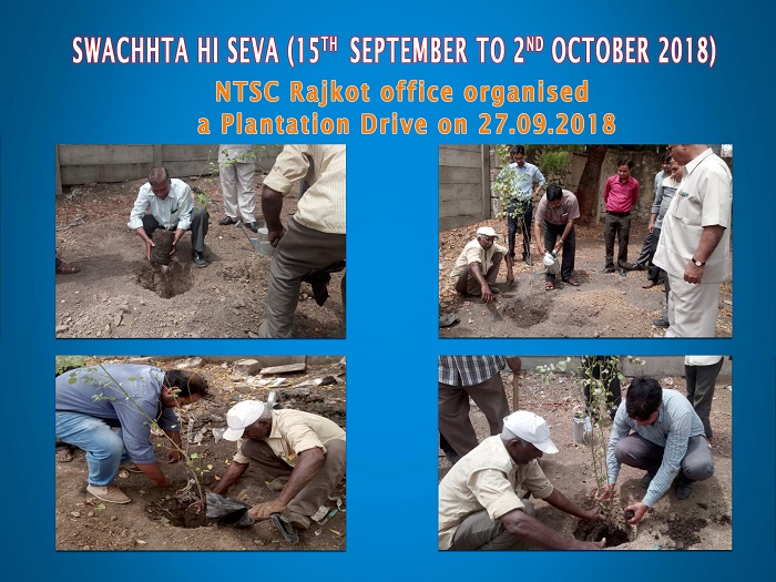 NTSC Rajkot office organised a Plantation Drive on 27.09.2018