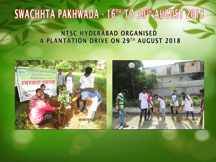 NTSC Hyderabad has organised a plantation drive on 29.08.2018