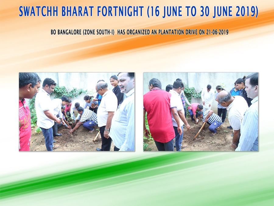 BO Bangalore (Zone South-I)  has organized an Plantation drive on 21-06-2019