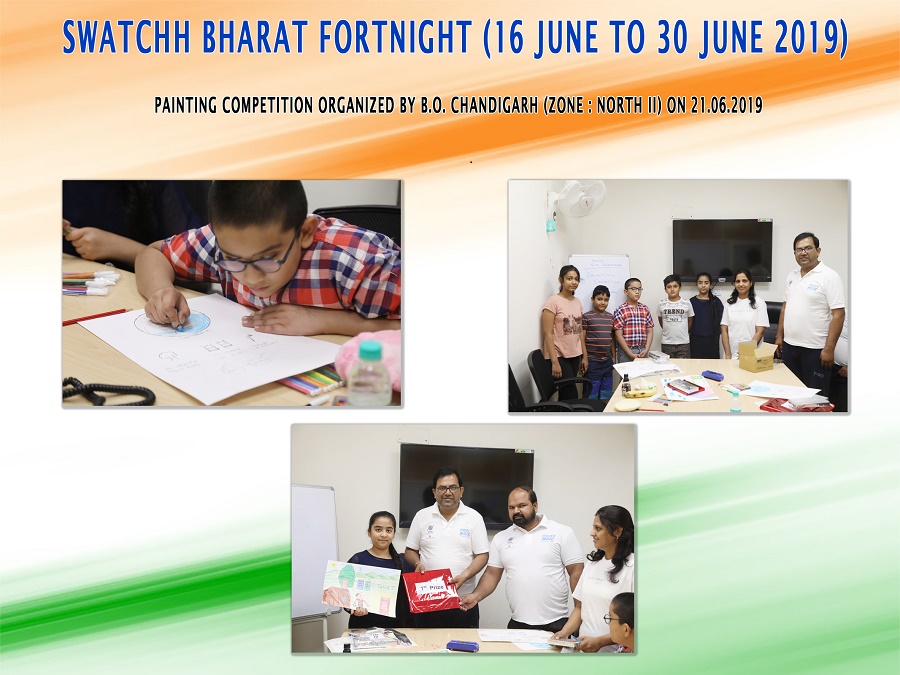 Painting competition organized by B.O. Chandigarh (Zone : North II) on 21.06.2019