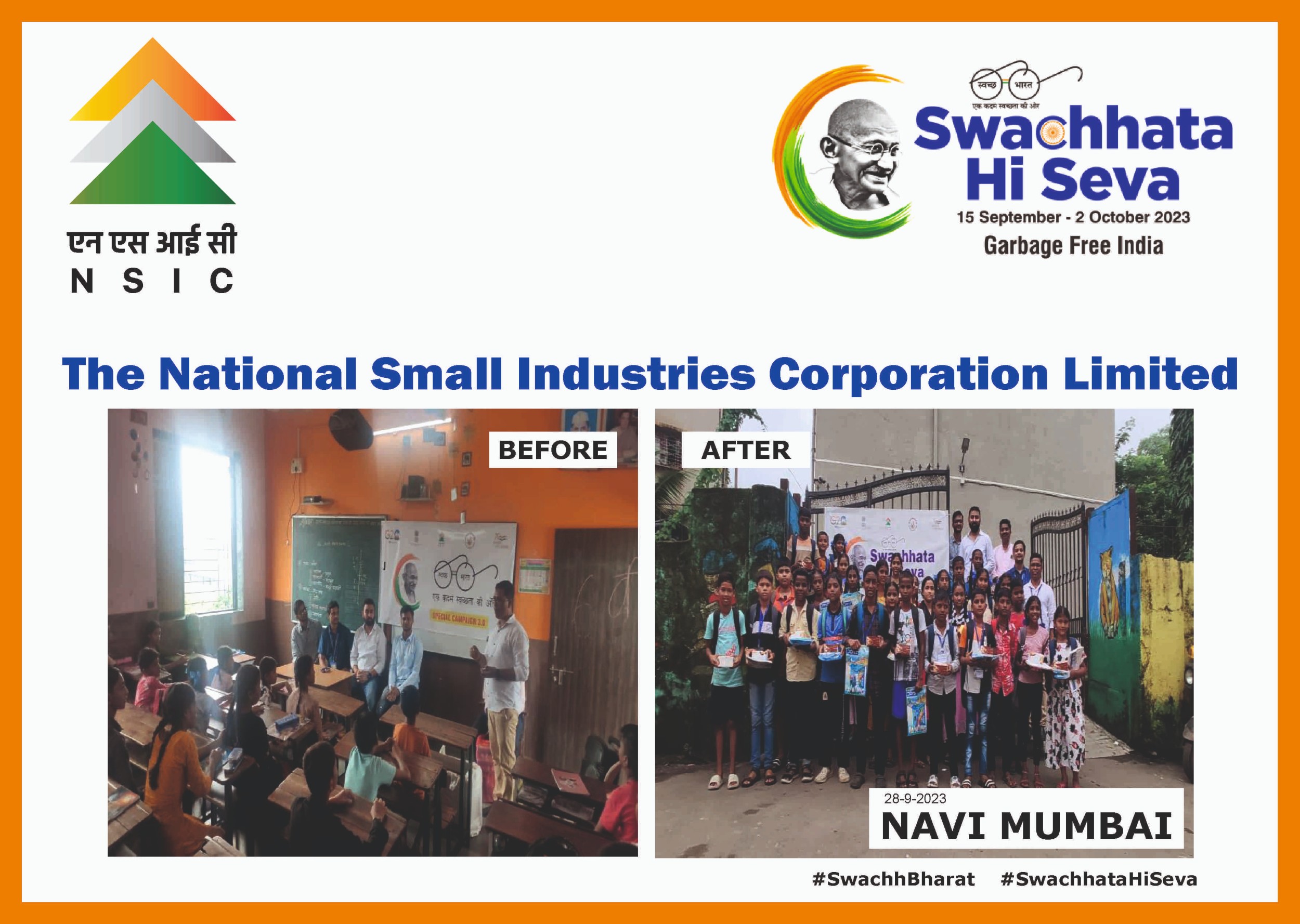 Swachhata Hi Seva Campaign (15th Sept 2023 - 2nd October 2023)