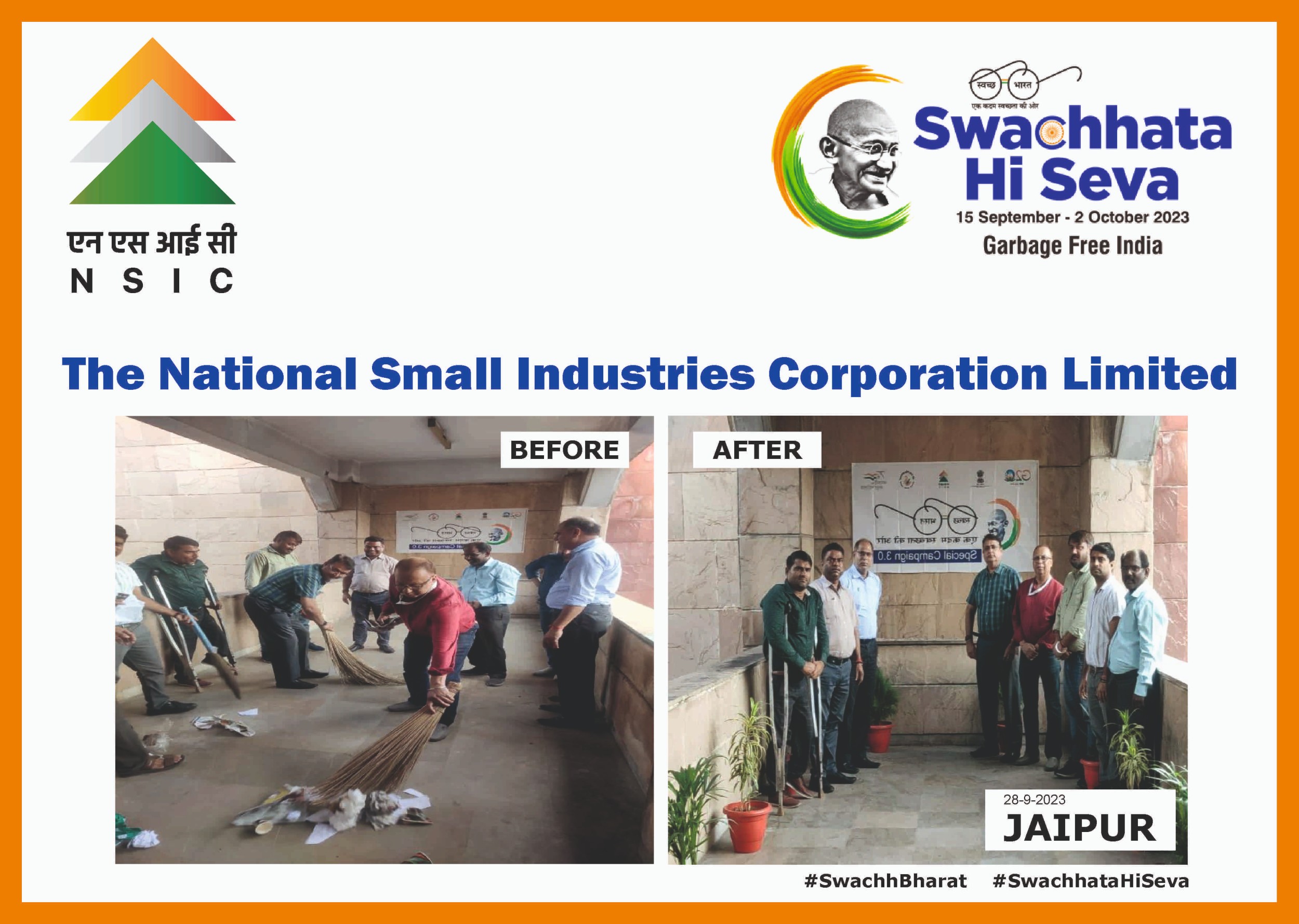 Swachhata Hi Seva Campaign (15th Sept 2023 - 2nd October 2023)