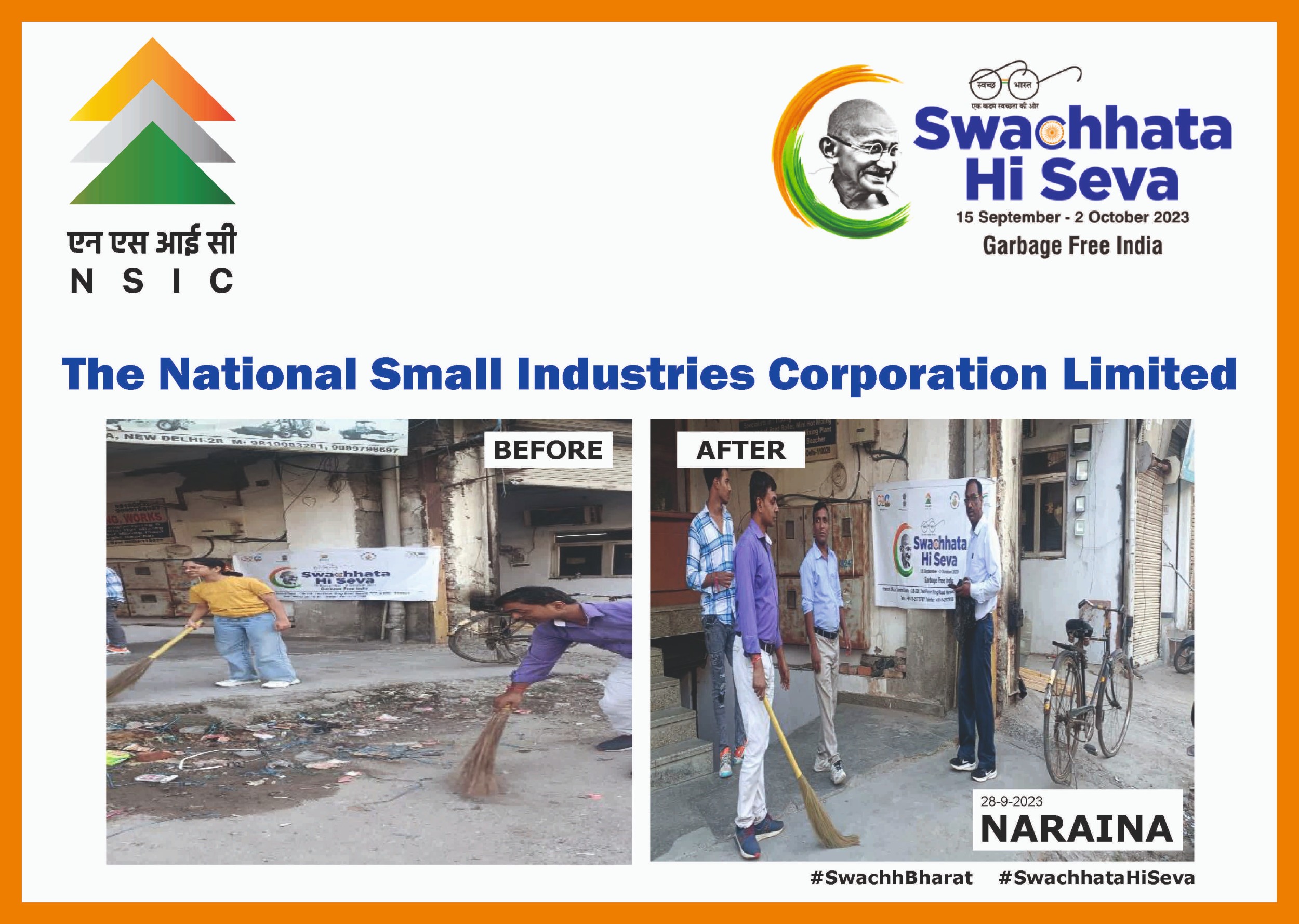 Swachhata Hi Seva Campaign (15th Sept 2023 - 2nd October 2023)