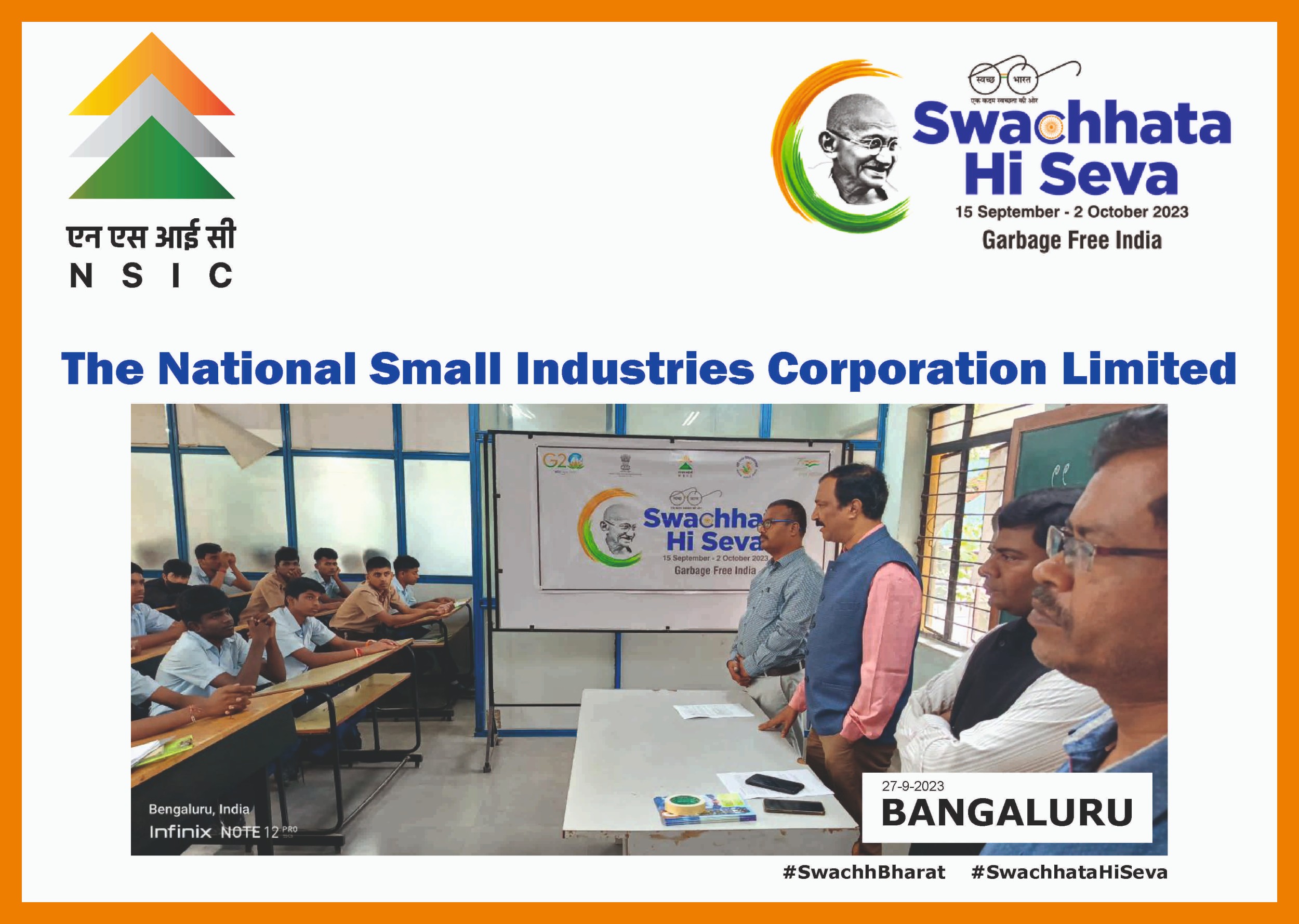 Swachhata Hi Seva Campaign (15th Sept 2023 - 2nd October 2023)