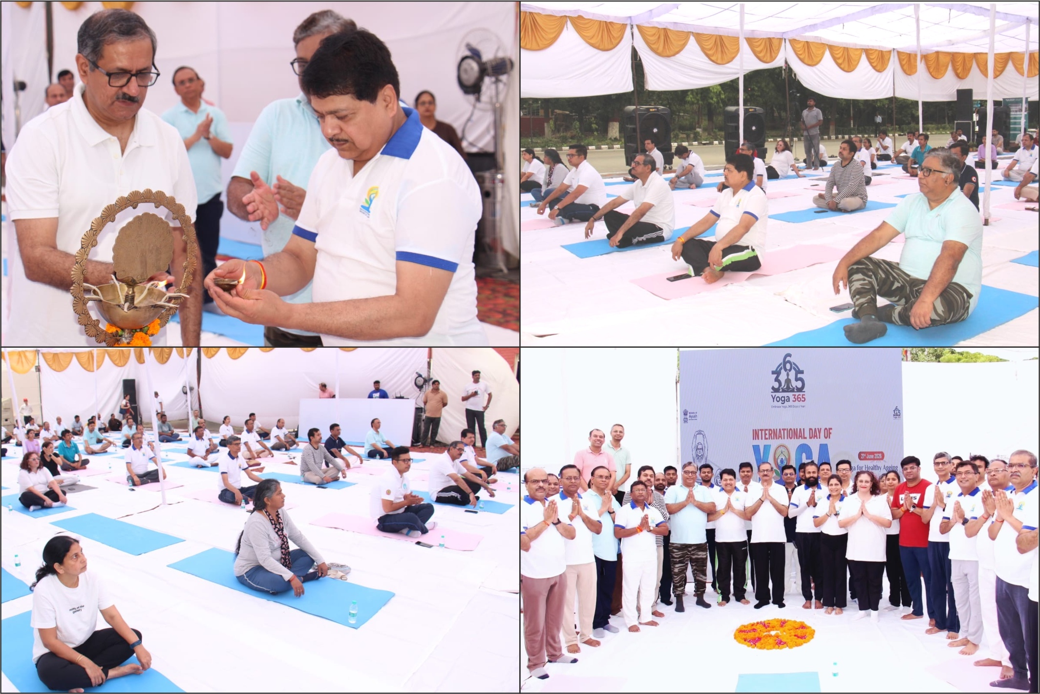 NSIC celebrated 12th International Yoga day at NSIC Complex on 21st June 26 echoing with theme of IDY Yoga for Healthy Ageing in promoting physical, mental and spiritual well-being for citizens of all ages.
 
The event was graced by the Sh.Bharat Khera,Secretary MSME ,Dr S.S Acharya CMD  NSIC, Sh Gaurav Gulati ,Director Finance NSIC along with other senior officials of the Ministry of MSME and NSIC. Guided session was conducted by certified yoga instructors bringing all participants together in a unified display of discipline and harmony.