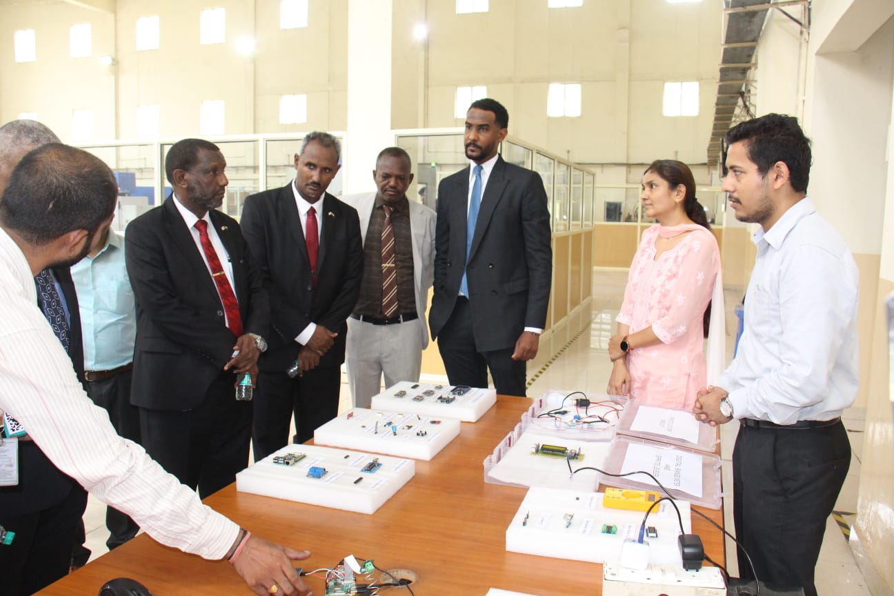 A delegation from GIAD Industrial Group of Sudan comprising Mr. Abdalla Abdelmarouf Mohamed Saad, Chief Executive Officer and accompanied by H.E. Dr. Mohammed Abdalla Ali Eltom, Ambassador of the Republic of Sudan to India, visited NSIC on July 29, 2026.
During the visit, the delegation held discussions with Dr. S.S. Acharya, Chairman-cum-Managing Director, NSIC, on opportunities for collaboration in the MSME sector, with a particular focus on enterprise development, entrepreneurship promotion and capacity building. The delegation also visited the NSIC Technical Services Centre (NTSC), Okhla, where they were apprised of NSIC’s initiatives in skill development, technology support and entrepreneurship development.
The visit reaffirmed the shared commitment of both sides to strengthening bilateral cooperation and exploring avenues for future collaboration in the MSME sector.
