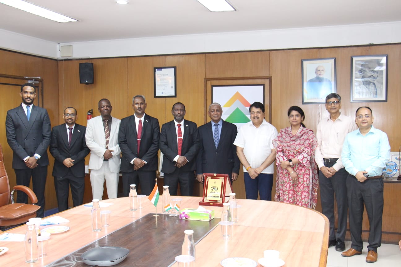 A delegation from GIAD Industrial Group of Sudan comprising Mr. Abdalla Abdelmarouf Mohamed Saad, Chief Executive Officer and accompanied by H.E. Dr. Mohammed Abdalla Ali Eltom, Ambassador of the Republic of Sudan to India, visited NSIC on July 29, 2026.
During the visit, the delegation held discussions with Dr. S.S. Acharya, Chairman-cum-Managing Director, NSIC, on opportunities for collaboration in the MSME sector, with a particular focus on enterprise development, entrepreneurship promotion and capacity building. The delegation also visited the NSIC Technical Services Centre (NTSC), Okhla, where they were apprised of NSIC’s initiatives in skill development, technology support and entrepreneurship development.
The visit reaffirmed the shared commitment of both sides to strengthening bilateral cooperation and exploring avenues for future collaboration in the MSME sector.
