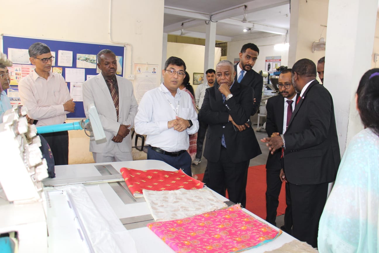 A delegation from GIAD Industrial Group of Sudan comprising Mr. Abdalla Abdelmarouf Mohamed Saad, Chief Executive Officer and accompanied by H.E. Dr. Mohammed Abdalla Ali Eltom, Ambassador of the Republic of Sudan to India, visited NSIC on July 29, 2026.
During the visit, the delegation held discussions with Dr. S.S. Acharya, Chairman-cum-Managing Director, NSIC, on opportunities for collaboration in the MSME sector, with a particular focus on enterprise development, entrepreneurship promotion and capacity building. The delegation also visited the NSIC Technical Services Centre (NTSC), Okhla, where they were apprised of NSIC’s initiatives in skill development, technology support and entrepreneurship development.
The visit reaffirmed the shared commitment of both sides to strengthening bilateral cooperation and exploring avenues for future collaboration in the MSME sector.
