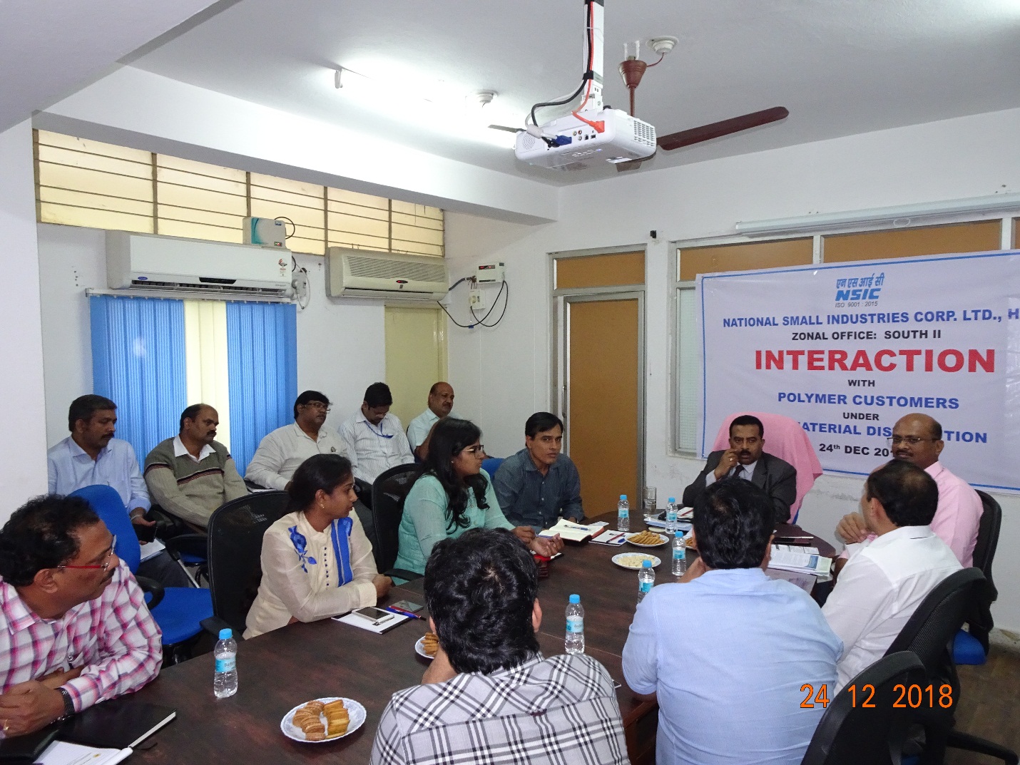 IOCL Customers Meet at Hyderabad was organized on 24.12.2018.  The meeting was chaired by Shri P.Udaya Kumar, Director (P&M) and attended by Senior Officials from IOCL, Hyderabad, Shri B.L.Bhandari, President, Telangana and Andhra Plastics Manufacturers Association (TAAPMA), Hyderabad, various MSME Units involved in Polymer Industry, Zonal Head-South-II and the Branch Heads from the zone.