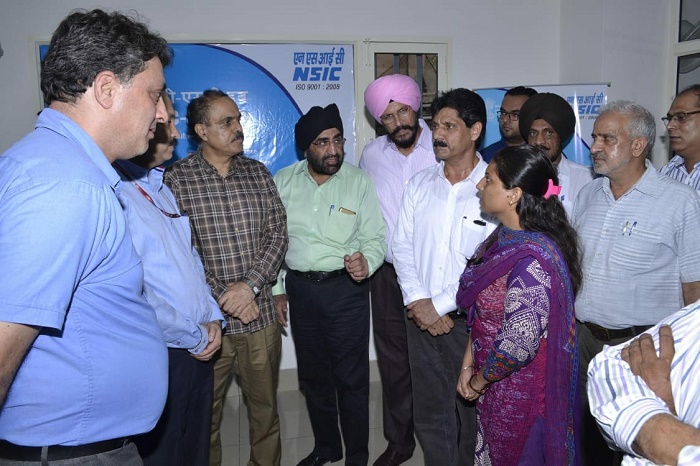 During his visit to Ludhiana on 3rd August 2018 ,Dr.A.K.Panda,Secretary MSME visited  the National SCST Hub  Office ( Ludhiana ) . He was briefed about the initiatives of NSSH by Shri Paramjeet Singh,Zonal Head (North -II). Also present on this occasion were officers of NSIC (Ludhiana) and DC(MSME).