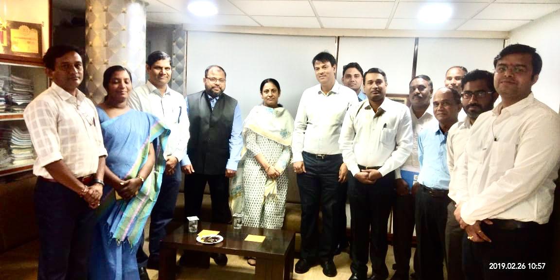 On her recent visit to Ahemdabad, Smt. Usha Suresh,CMD,NSIC reviewed the performance of NSIC (Central Zone) and urged all the employees to give in their best performance in the last month of financial year2018-19.Interacting with the employees she said that I  look forward for being a part of the NSIC family and accomplish as much as we can, through team effort , and be the pride of the MSME  sector.