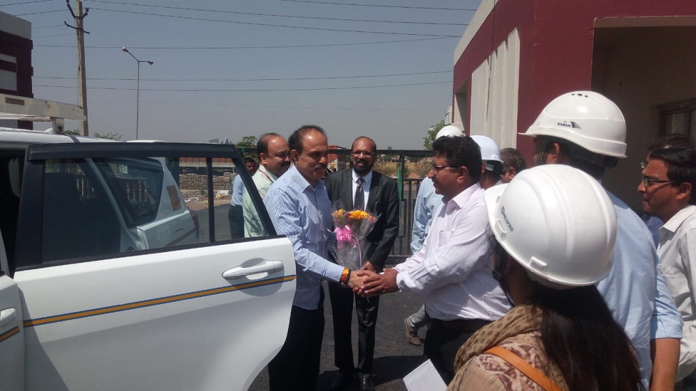 During his visit to Bhiwadi on 3rd April 2019 , Dr. A.K.Panda, Secretary, MSME interacted with Shri Parveen Kumar Gandhi, Sr. Branch Manager,  NSIC (Bhiwadi)  and appreciated the efforts of  NSIC  in reaching out to MSMEs of the Bhiwadi  region. Shri Piyush Srivastava, ADC ,DC(MSME ) was also present on the occasion.  A tree plantation was also carried out by Secretary, MSME at the premises of  MSME - Technology Centre, Chopanki, Bhiwadi. The new MSME Technology centre (Bhiwadi)  has been set up for imparting training among the industrial units and educational institutes in the upcoming Bhiwadi Belt.